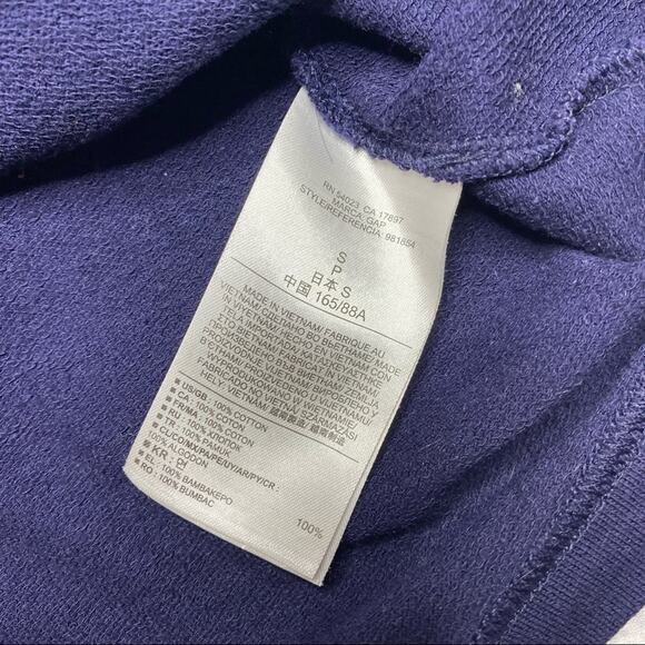 Gap Cuffed Sleeve Lightweight Sweatshirt in Navy - Picture 6 of 6